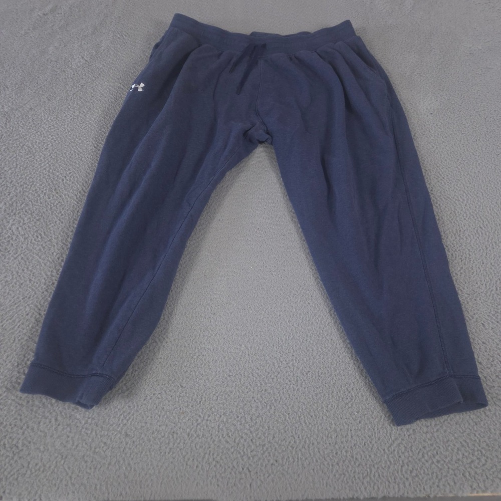 Under Armour Sweatpants Mens 3XL Navy Blue Rival Fleece Tapered Leg Joggers
